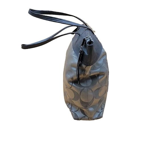 Coach Monogram Large Tote Shouldbag Brown Leather Canvas Purse - Picture 14 of 16